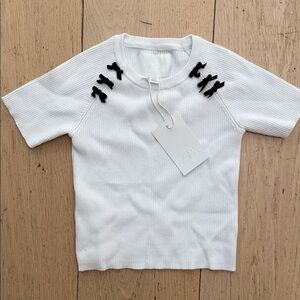 Zara Kids White Tee with Black Details